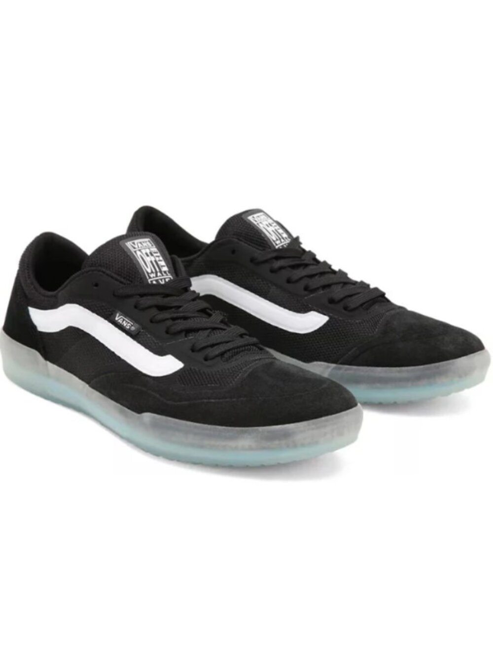 NIB Men's Vans Ave Pro Black White - Size US 9.5